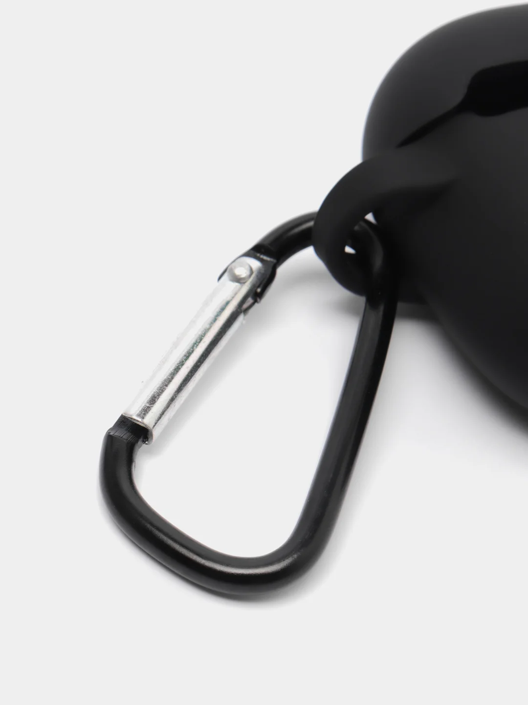 Черный силиконовый чехол для наушников Apple Airpods Pro, с карабином
