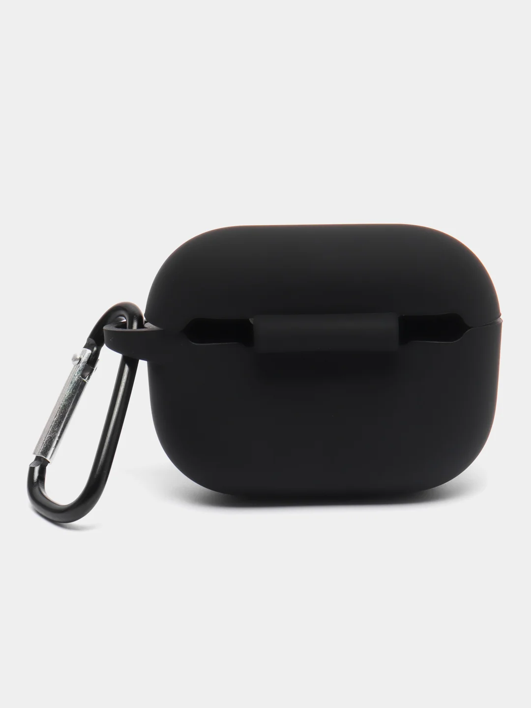 Черный силиконовый чехол для наушников Apple Airpods Pro, с карабином