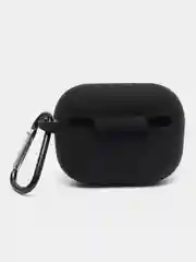 Черный силиконовый чехол для наушников Apple Airpods Pro, с карабином