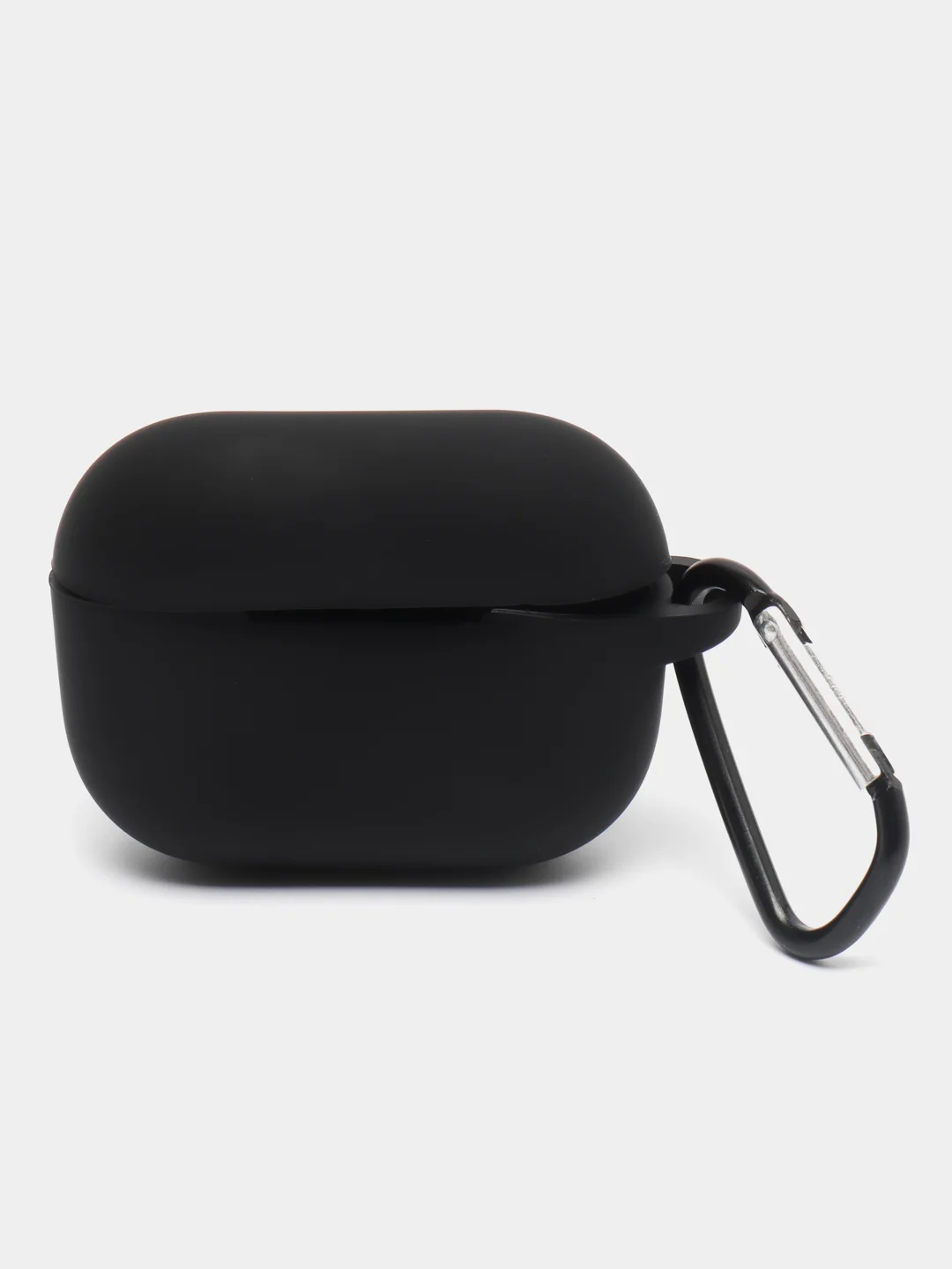 Черный силиконовый чехол для наушников Apple Airpods Pro, с карабином