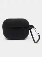 Черный силиконовый чехол для наушников Apple Airpods Pro, с карабином