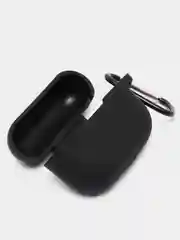 Черный силиконовый чехол для наушников Apple Airpods Pro, с карабином