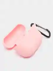 Розовый силиконовый чехол для наушников Apple Airpods Pro, с карабином