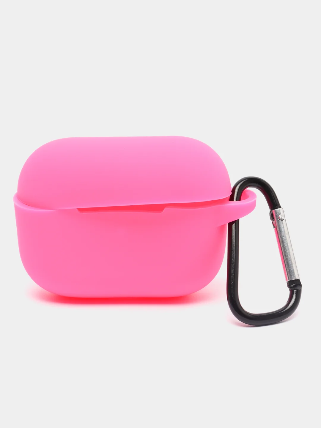 Фуксия силиконовый чехол для наушников Apple Airpods Pro, с карабином
