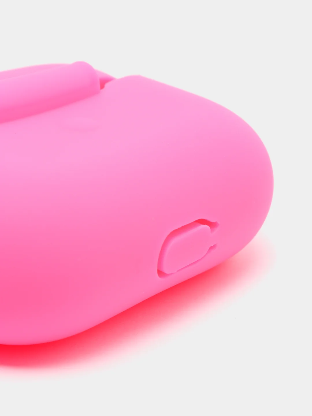Фуксия силиконовый чехол для наушников Apple Airpods Pro, с карабином