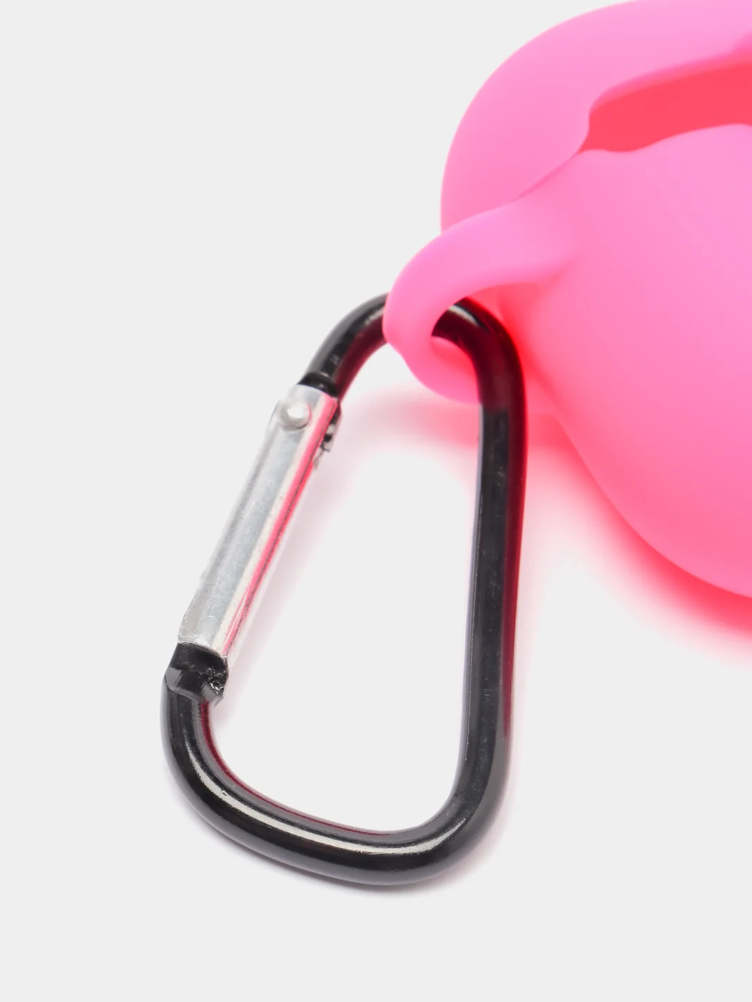 Фуксия силиконовый чехол для наушников Apple Airpods Pro, с карабином