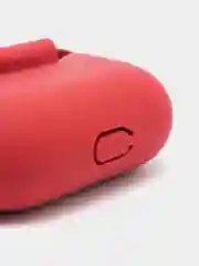 Багровый силиконовый чехол для наушников Apple Airpods Pro, с карабином