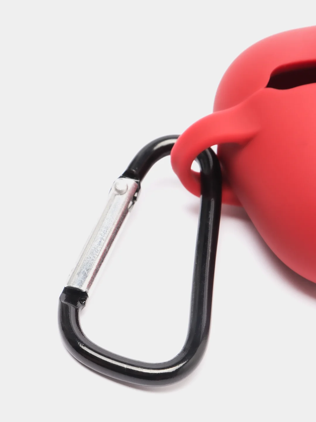 Багровый силиконовый чехол для наушников Apple Airpods Pro, с карабином