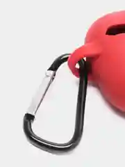 Багровый силиконовый чехол для наушников Apple Airpods Pro, с карабином