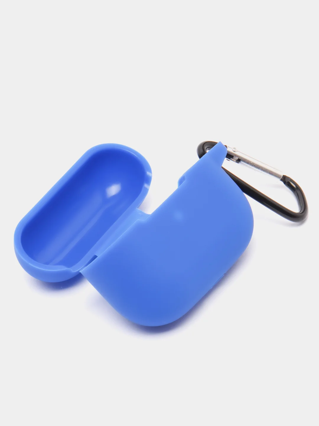 Синий силиконовый чехол для наушников Apple Airpods Pro, с карабином