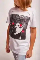 Бирюзовый футболка женская светящаяся Hello Kitty "Куроми", аниме Hunter, Evangelion, Атака титанов