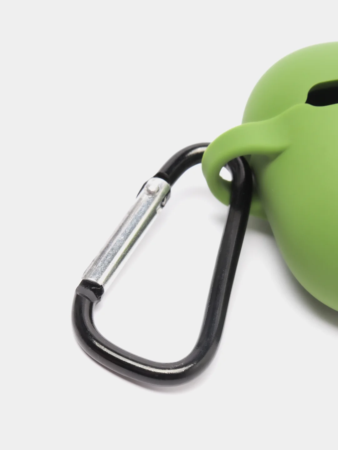 Зелёный хаки силиконовый чехол для наушников Apple Airpods Pro, с карабином