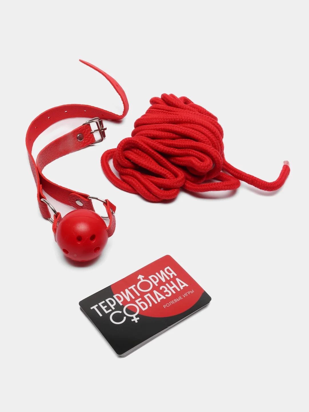Игра для двоих Территория соблазна. Жгучая страсть, 3 в 1 (20 карт, кляп, веревка), 18+