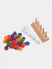 Деревянная игрушка обучающая, сортер, геометрические фигуры, формы, цвета, цифры, пирамида