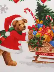 Багровый полотенце кухонное из рогожки "Новый год"