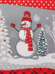 Бирюзовый полотенце кухонное из рогожки "Новый год"