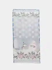 Синий полотенце кухонное из рогожки "Новый год"