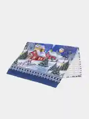 Лазурный полотенце кухонное из рогожки "Новый год"