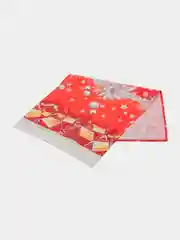 Алый полотенце кухонное из рогожки "Новый год"