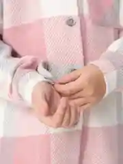 Конфетный детская рубашка теплая оверсайз, унисекс