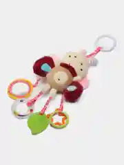 Розовый подвесная игрушка на кроватку и коляску,погремушка плюшевая,прорезыватель грызунок детский