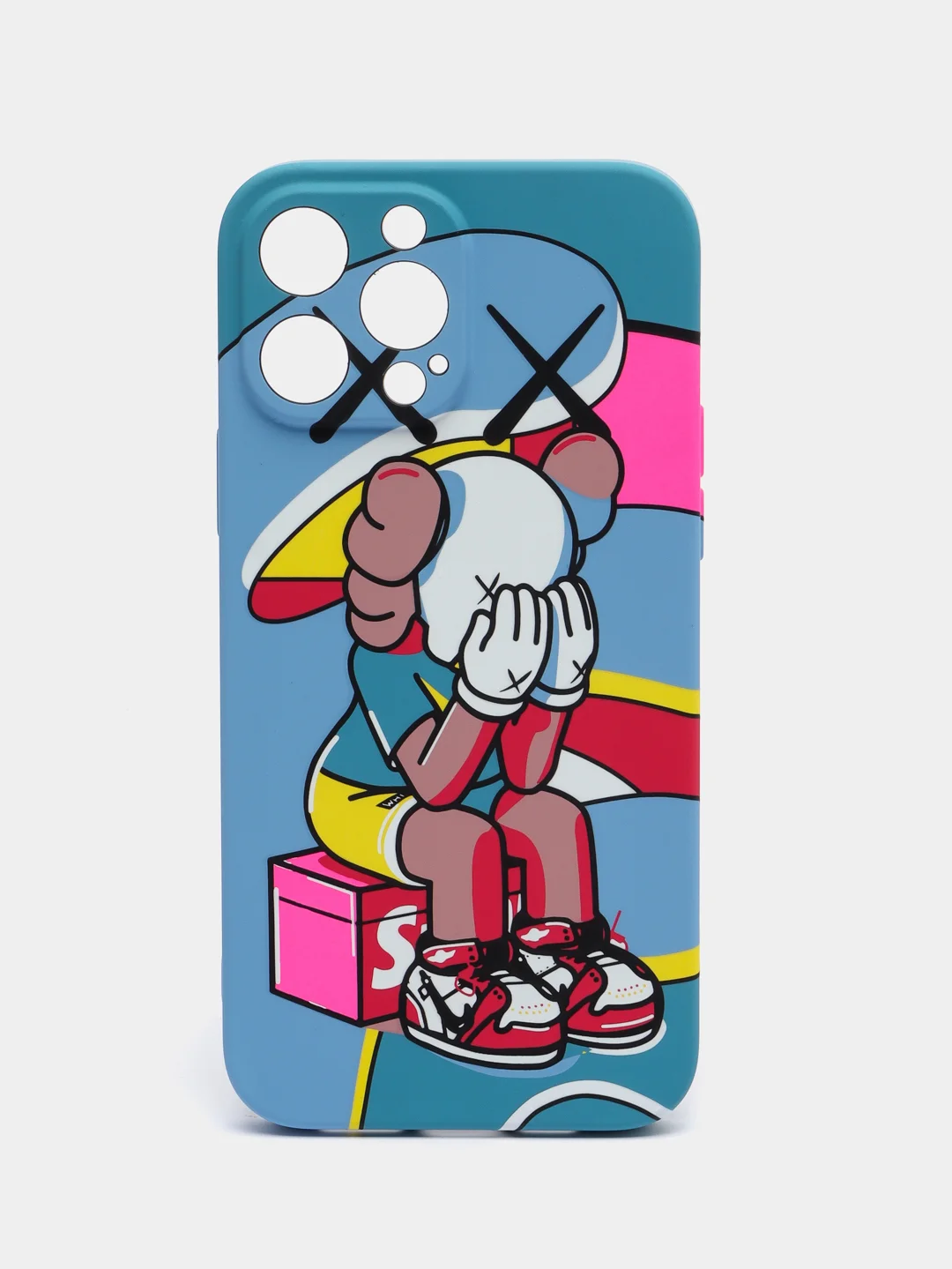 Синий чехол Kaws для iPhone 13 Pro Max