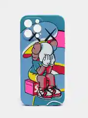 Синий чехол Kaws для iPhone 13 Pro Max
