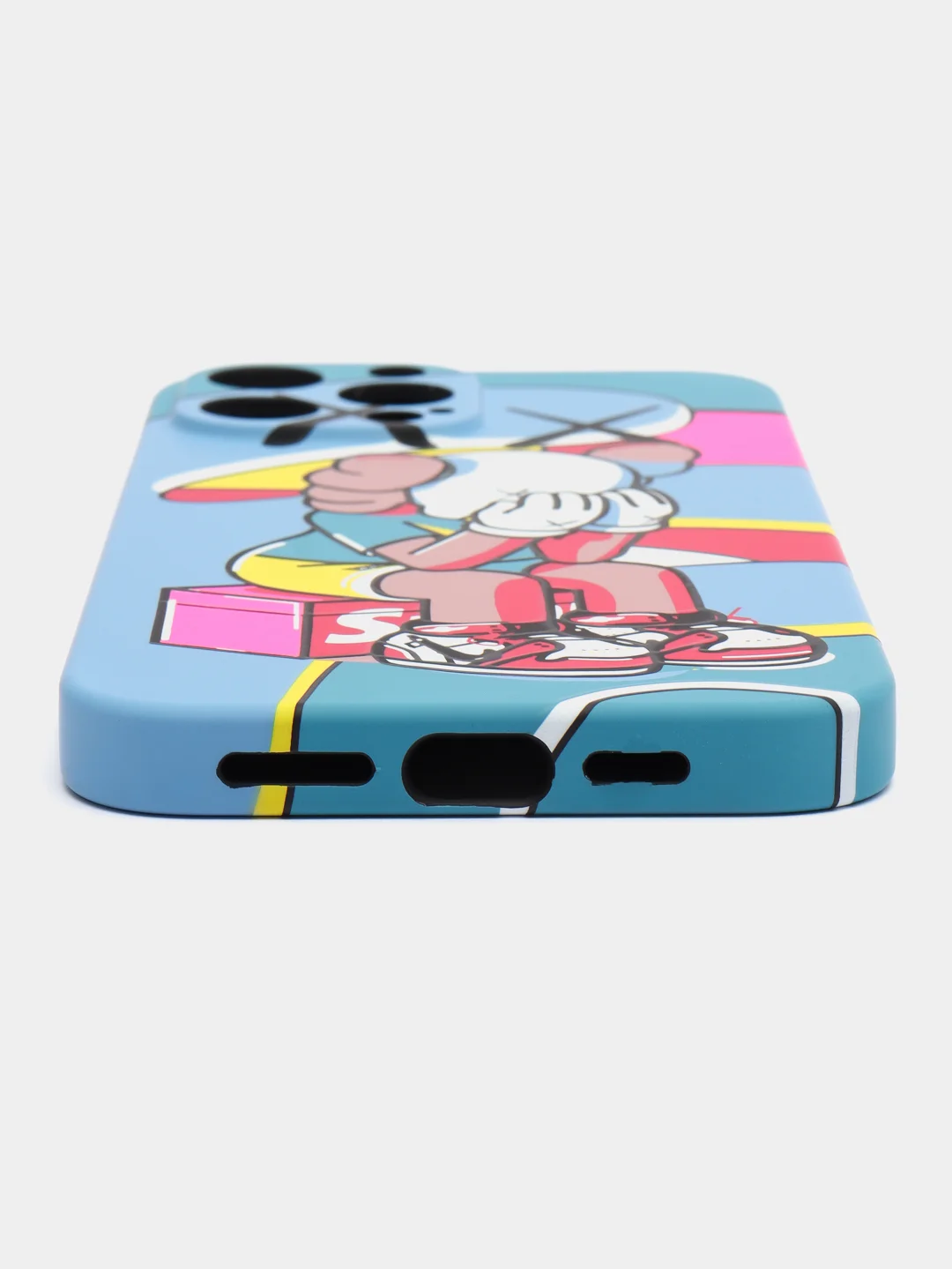 Синий чехол Kaws для iPhone 13 Pro Max