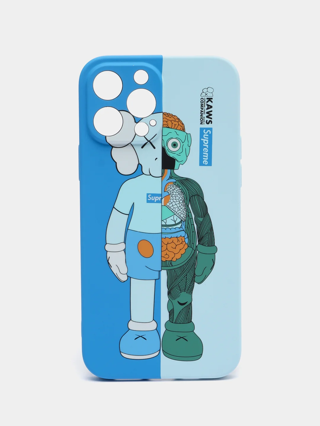 Голубой чехол Kaws для iPhone 13 Pro Max