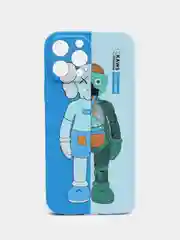Голубой чехол Kaws для iPhone 13 Pro Max