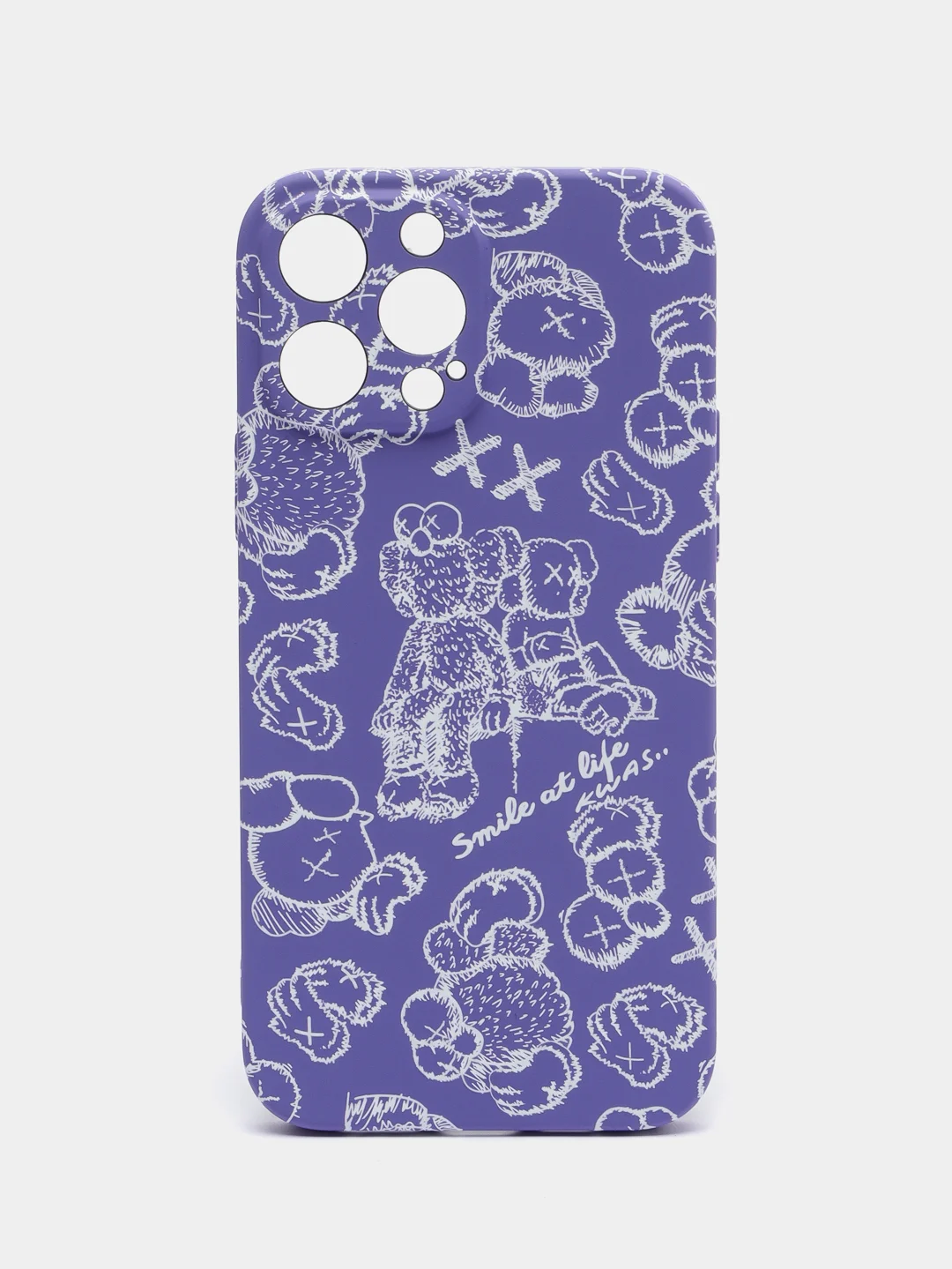Сиреневый чехол Kaws для iPhone 13 Pro Max