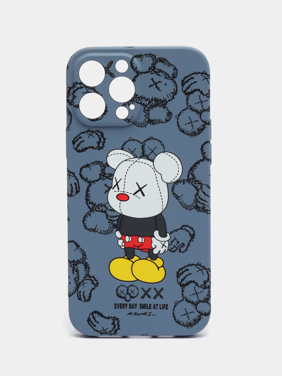 Небесно-голубой чехол Kaws для iPhone 13 Pro Max