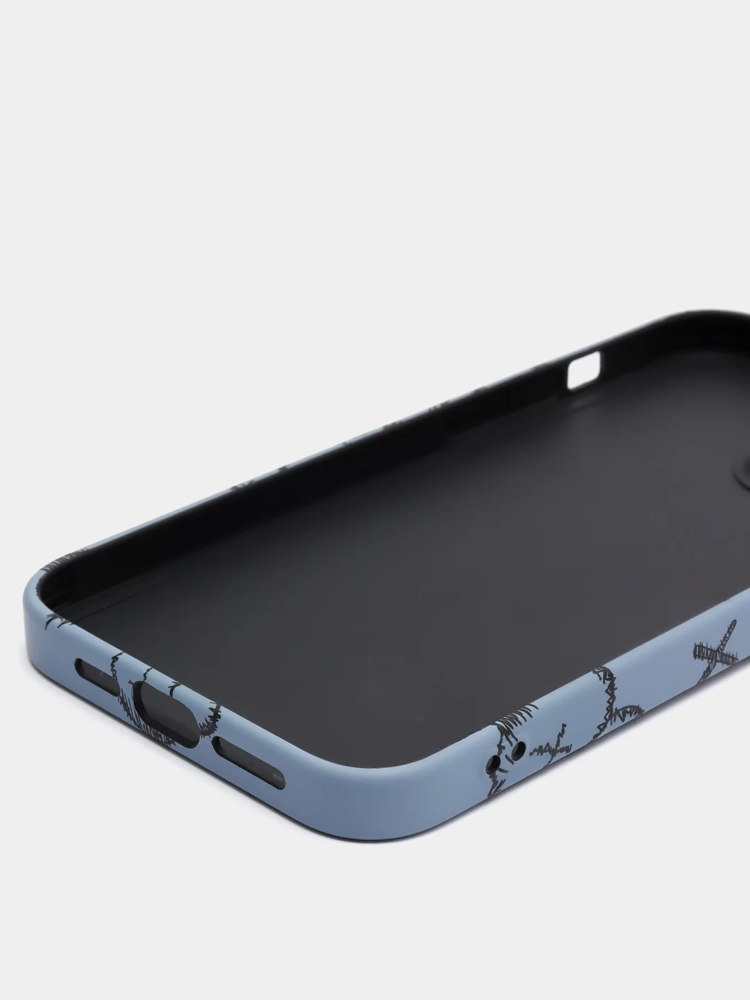 Небесно-голубой чехол Kaws для iPhone 13 Pro Max