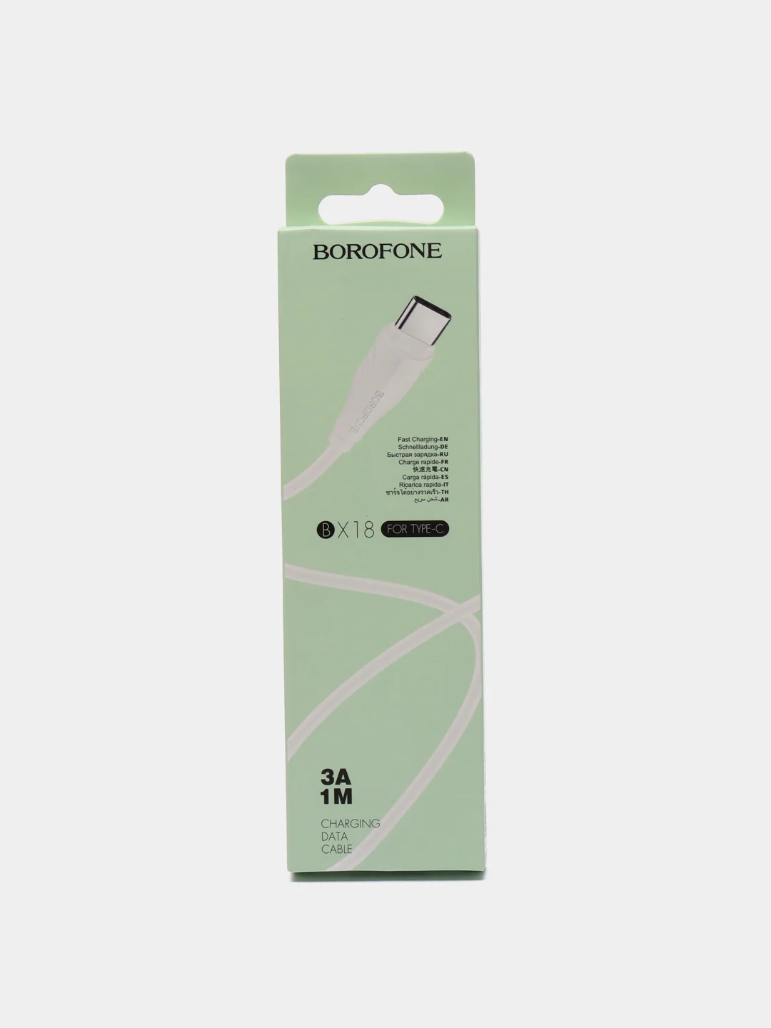 Белый кабель зарядный Borofone BX 18, USB Type-C, 1 м, 3.0 A