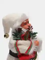 Дед Мороз "В меховом белом костюмчике, с мешком" двигается, 11 х 30 см