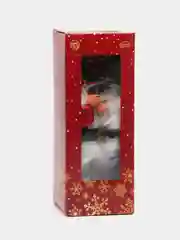 Дед Мороз "В меховом белом костюмчике, с мешком" двигается, 11 х 30 см