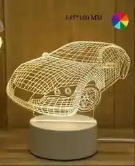 Светильник 3D светодиодный, LED, 8 цветов, с блоком питания