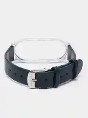 Синий ремешок для Xiaomi Mi Band 7 кожаный на фитнес браслет ми банд