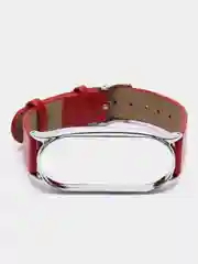 Красный ремешок для Xiaomi Mi Band 7 кожаный на фитнес браслет ми банд