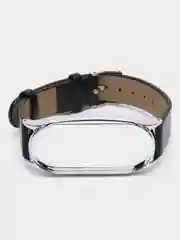 Угольный ремешок для Xiaomi Mi Band 7 кожаный на фитнес браслет ми банд