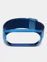 Синий металлический ремешок для фитнес часов Xiaomi Mi Band 7сяоми ми банд