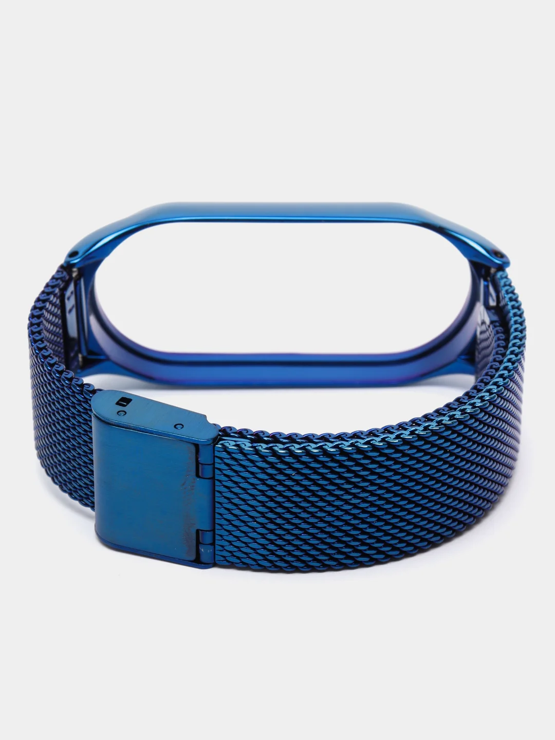Синий металлический ремешок для фитнес часов Xiaomi Mi Band 7сяоми ми банд