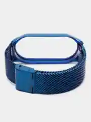 Синий металлический ремешок для фитнес часов Xiaomi Mi Band 7сяоми ми банд