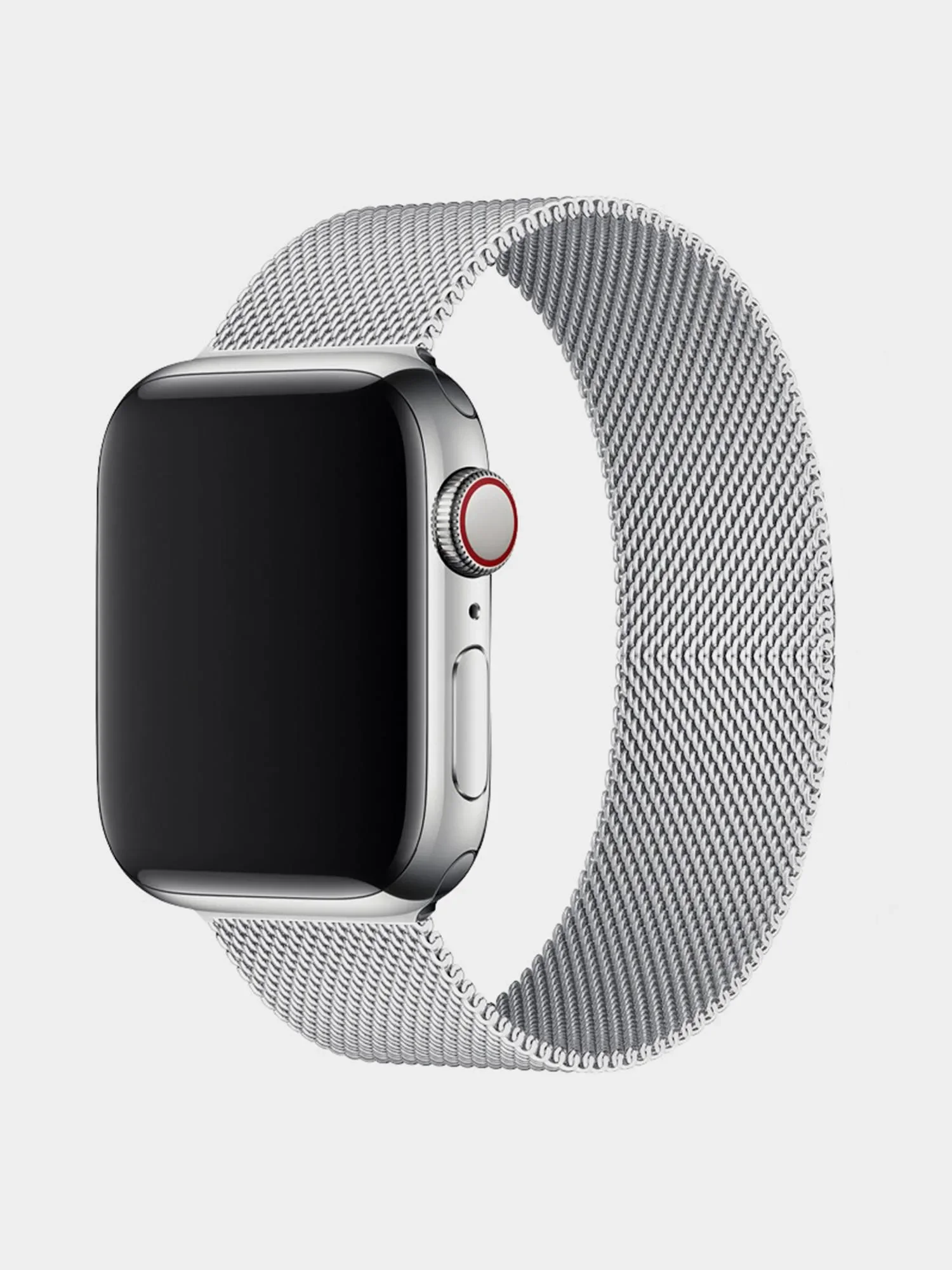 Серебряный ремешок для Apple Watch, миланская петля, металлический