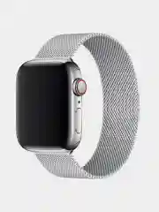 Серебряный ремешок для Apple Watch, миланская петля, металлический