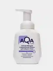 Увлажняющая очищающая пенка для лица и тела AQA Pure, для нормальной и сухой кожи, 250 мл