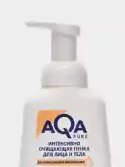 Интенсивно очищающая пенка для лица и тела AQA Pure, для нормальной и жирной кожи, 250 мл