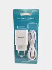 Белый сетевое зарядное устройство Borofone BA20A 5V/2.1A 1 x USB, с кабелем Micro-USB