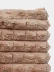Бежевый меланж плед "Кубик", евро, 200*220 см