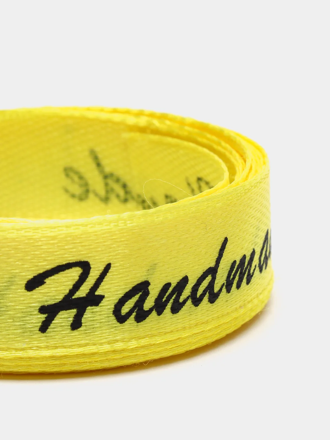 Желтый атласная лента "Handmade", 1,2 см